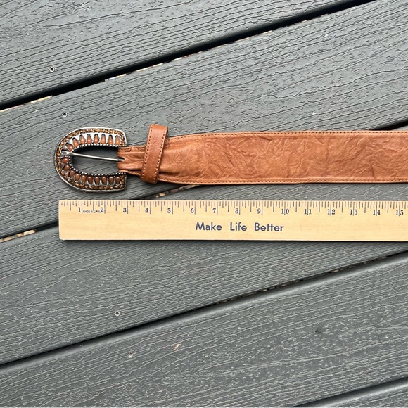 STREETS AHEAD BROWN SOFT LEATHER BELT SIZE MEDIUM NEW - Picture 4 of 9